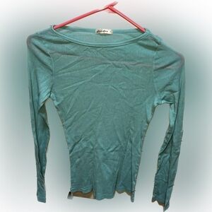 Allen Allen knit teal sweater